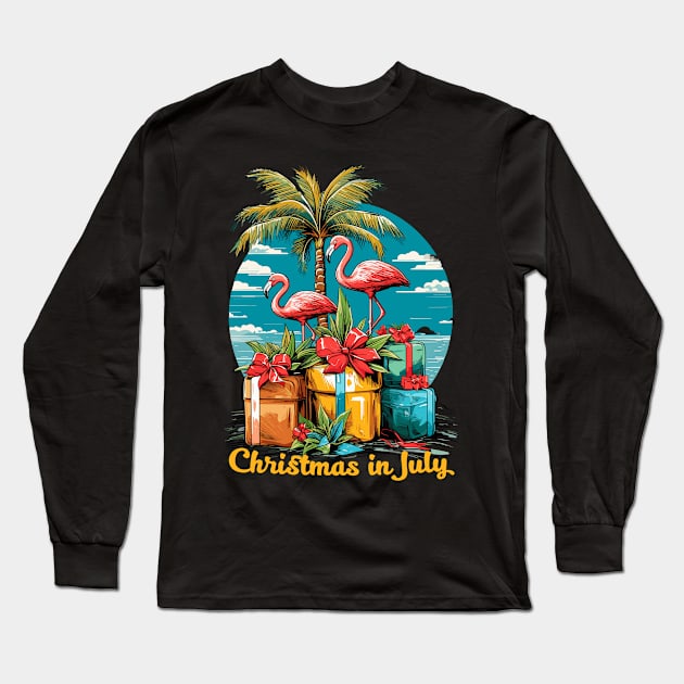 Sunny Sleigh Bells | 'Christmas in July' Celebration T-Shirt Long Sleeve T-Shirt by Indigo Lake